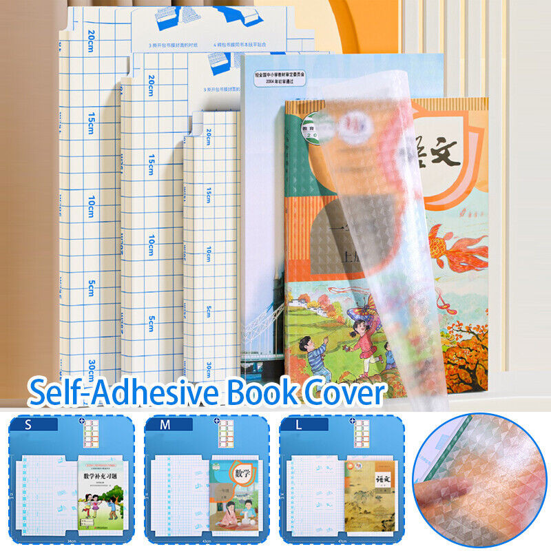 

10/30pc Book Sleeve Clear Scrapbook Cover Waterproof Anti-scratch Self-Adhesive Book Protective Covers Office Supplies