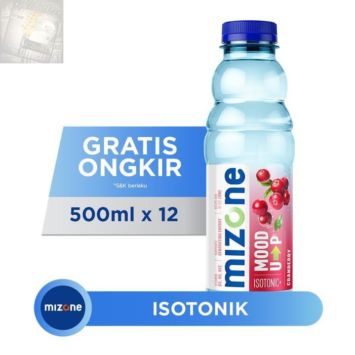 

Mizone Minuman Isotonik Mood Up Cranberry 500ml x 12 botol (1 box)