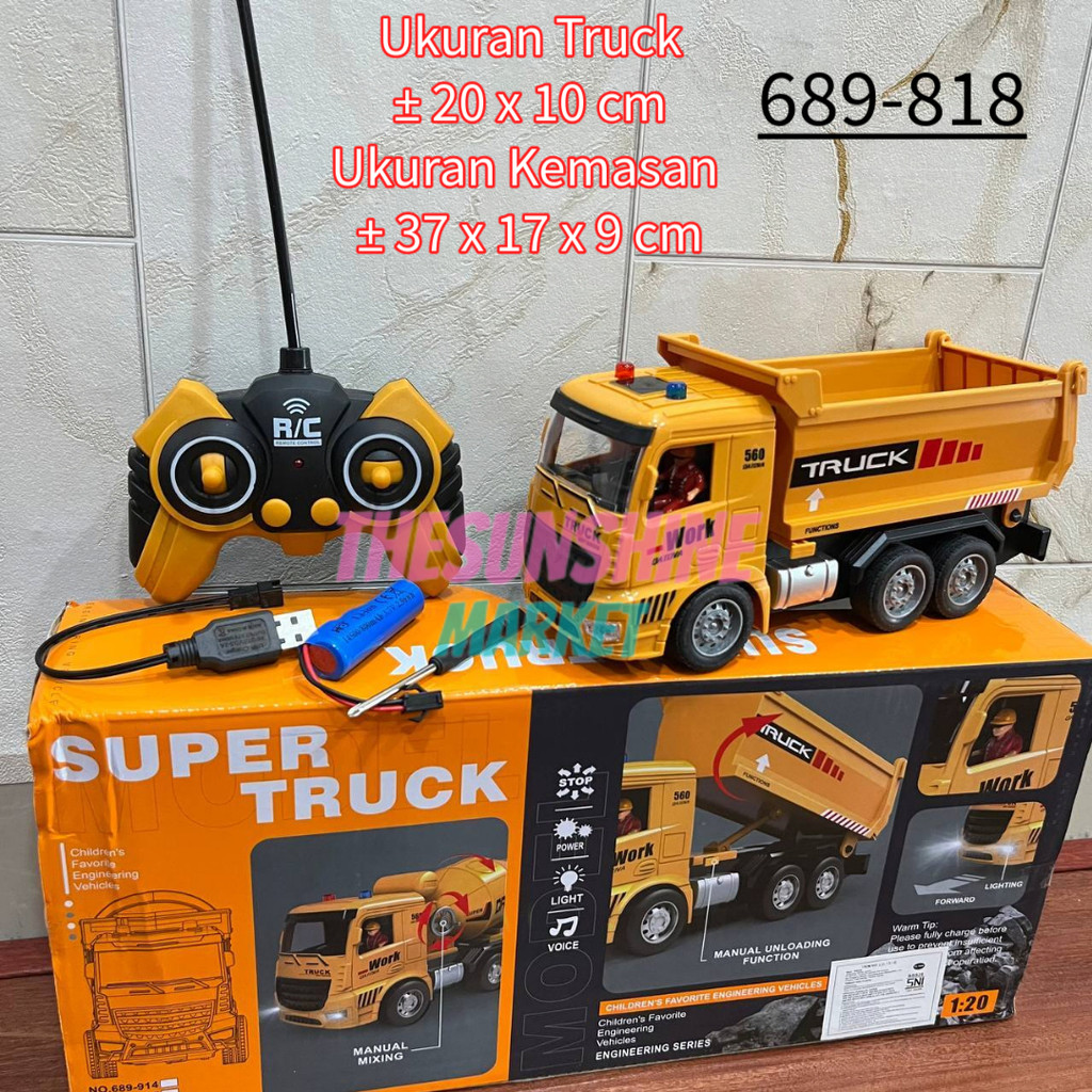PromoMainan RC Dump Truck Remote Control / RC Dump Truk Pasir / Remote Control Truk