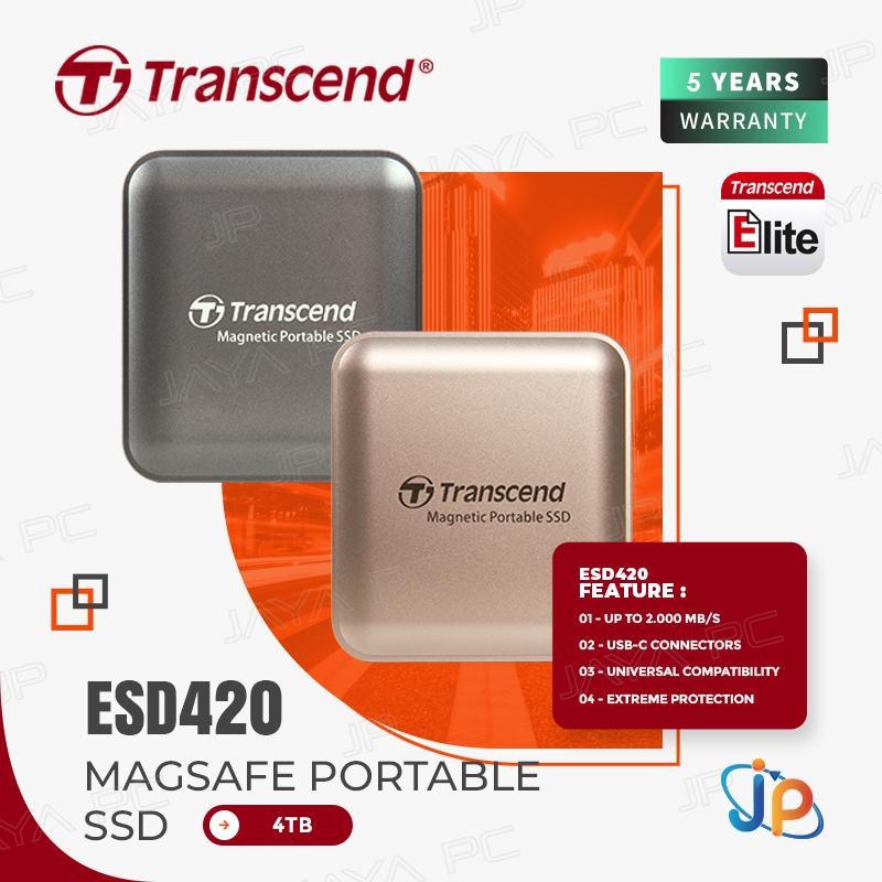 Transcend ESD420 MagSafe Portable SSD External 4TB - 4 TB USB C 3.2