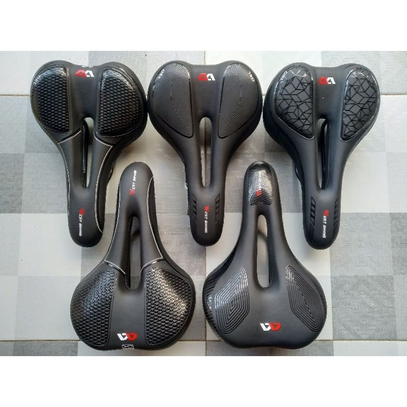 West Biking Sadel Gel Hollow Cushion Berlubang Empuk Nyaman MTB Road Bike Lipat Ergonomis Jok