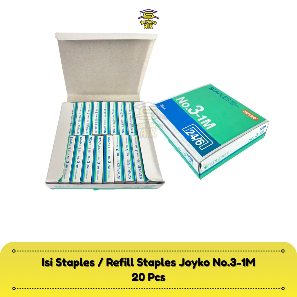

(20 Pcs) Isi Staples / Refill Staples Joyko No. 3-1M