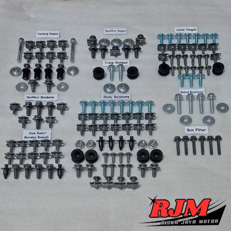 Baut Full Set  Body Yamaha X-RIDE 115 125 FI / Baut Lengkap Cover Body Bodi Yamaha X-RIDE 115 125 FI