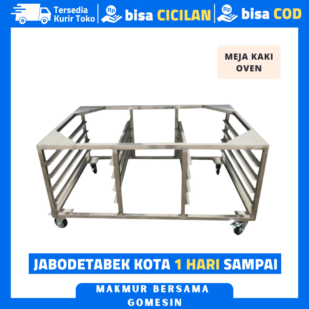 Kaki Meja Oven 1 Deck Meja Kaki Oven Knockdown 4 Roda