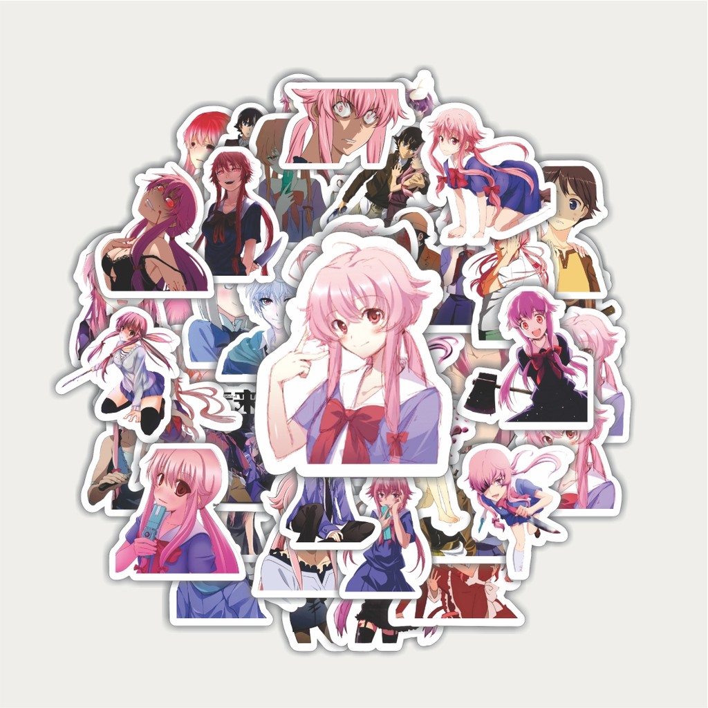 

Sticker Pack Stiker Anime Series Mirai Nikki Karakter Mix 1 | Sticker TUMBLR | Stiker LAPTOP KOPER HELM