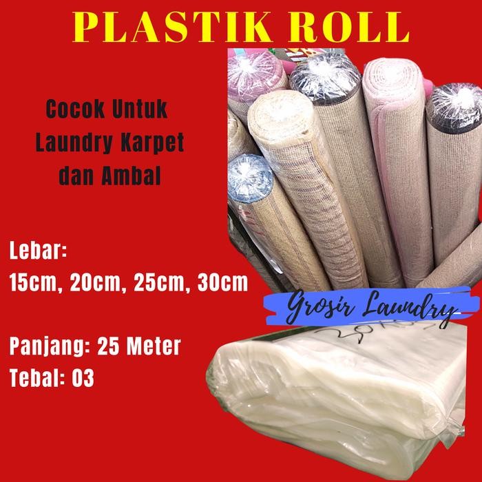 Plastik Roll Laundry Packing Karpet Pembungkus Baju Loundry - 30cm
