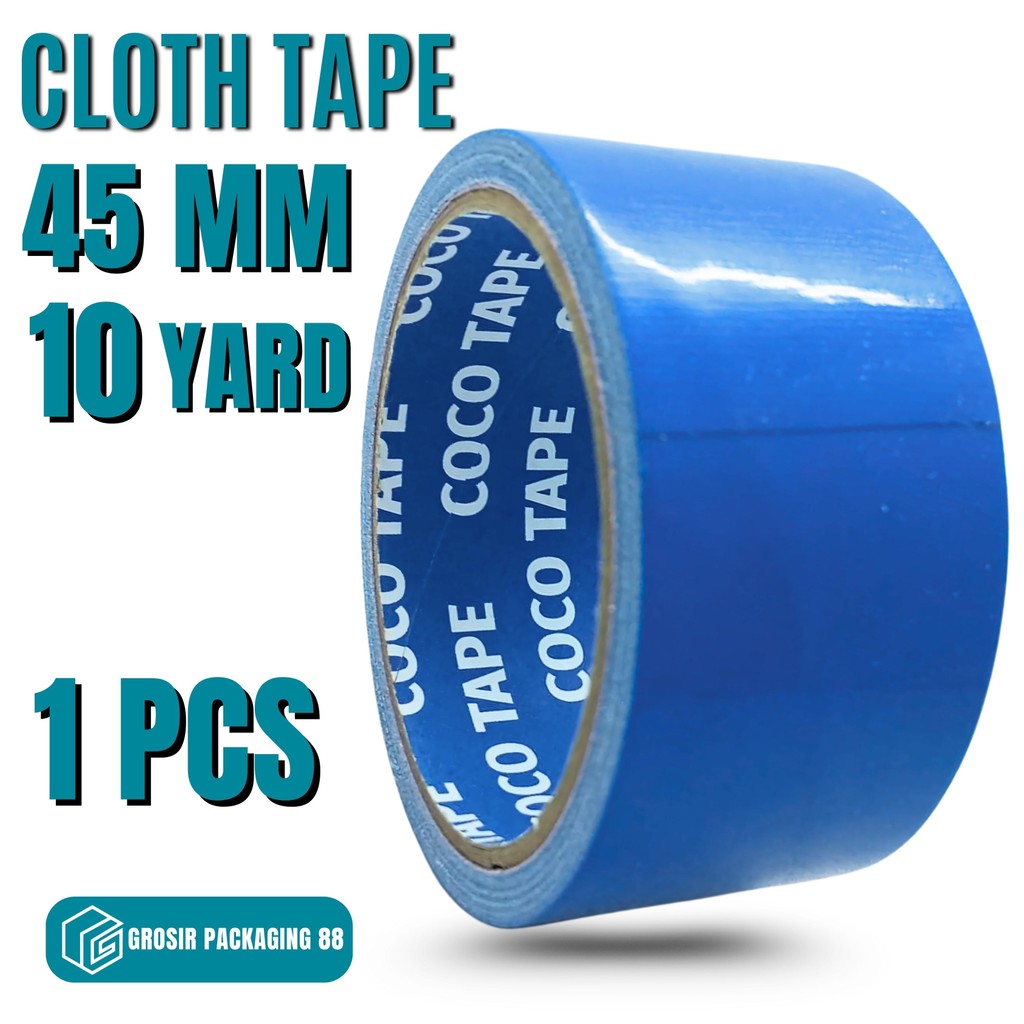 

Cloth Tape Lakban Isolasi Kain Linen Jilid Hitam 2 Inch 45mm 7 M Meter