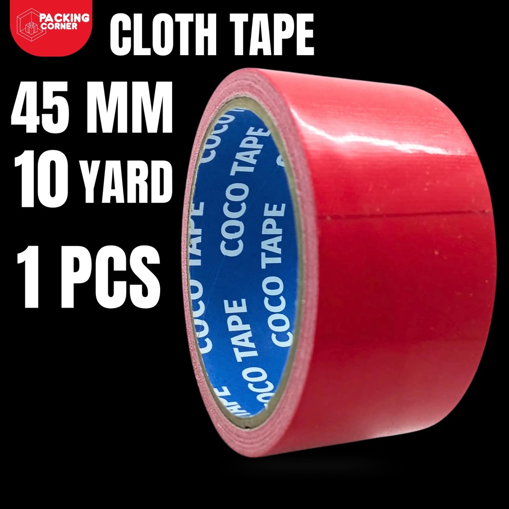 

Cloth Tape Lakban Isolasi Kain Linen Jilid Hitam 2 Inch 45mm 7 M Meter
