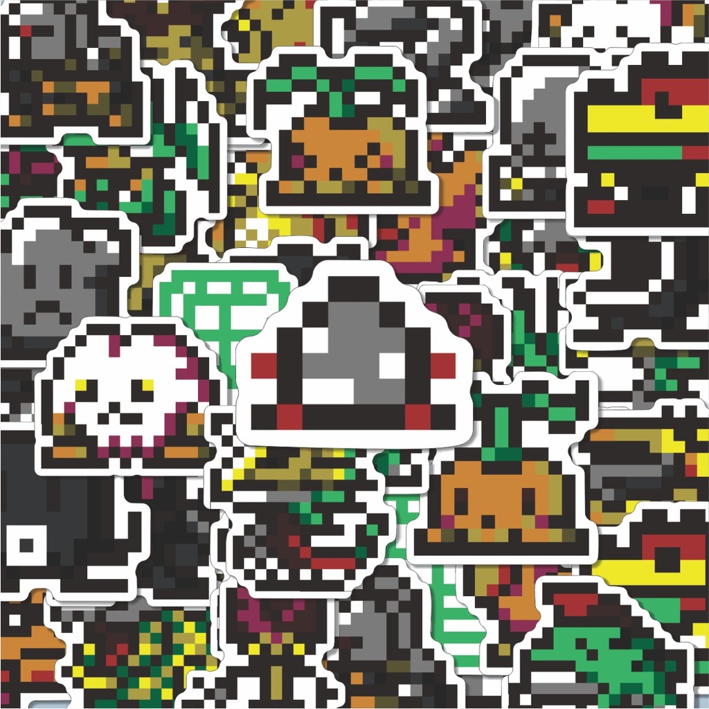 

100PCS Lucu Stiker Pixel Digimon V33 Stiker Aesthetic Stiker Anti Air Stikers Berperekat Waterproof sticker decal buat Motor Helm Buku Journal Koper Casing HP Laptop Botol Minum Hadiah anak