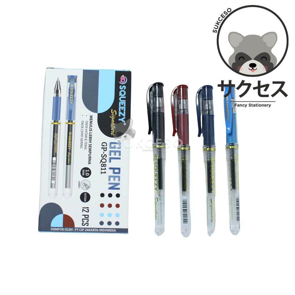 

Squeezy Gel Pen Pena Gel Signature 1.0mm Hitam GP-SQ811