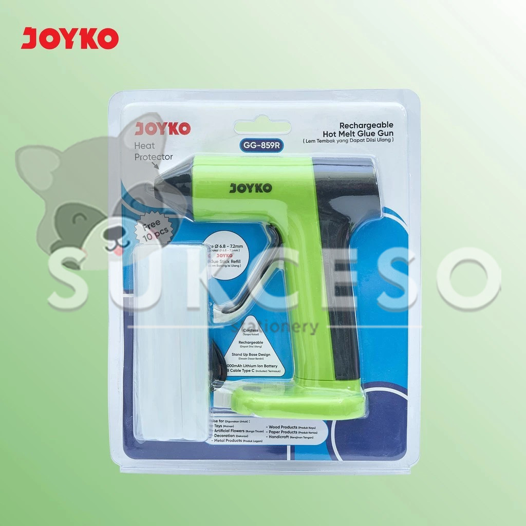 

JOYKO Rechargeable Hot Melt Glue Gun GG-859R Lem Tembak Tanpa Kabel