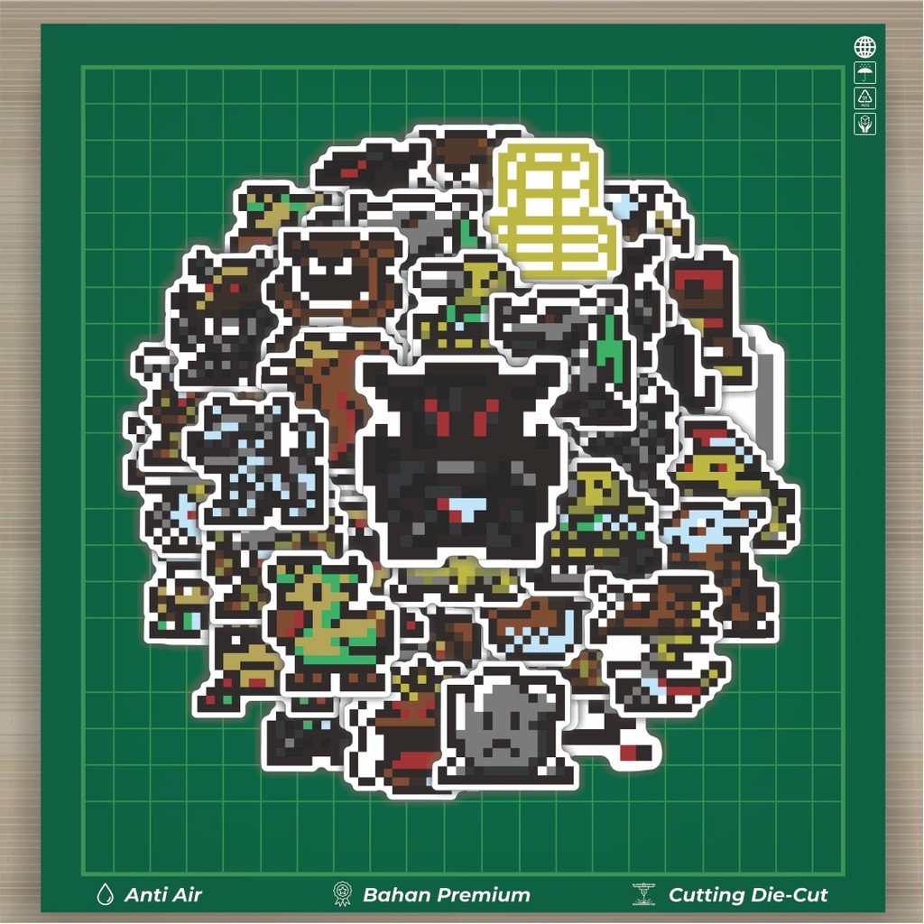 

HOT 50 PCS STIKER Stiker Pixel Digimon V42 Stiker Fashion Cars Decal Dingin Kartu Album Custom Vinyl Anti Air- Sticker Aesthetic Buku Journal Koper Casing HP Tablet Laptop Helm Motor Botol Minum