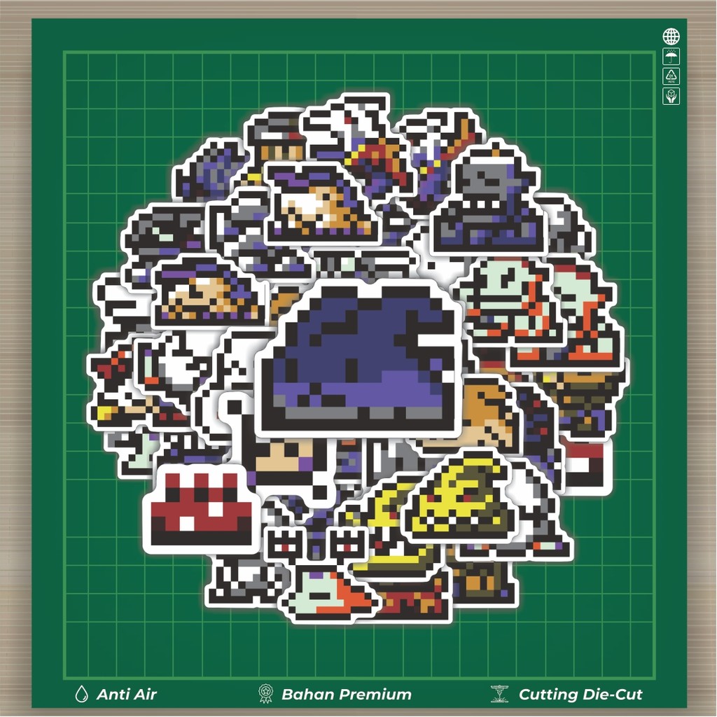 

HOT 50 PCS STIKER Stiker Pixel Digimon V54 Stiker Fashion Cars Decal Dingin Kartu Album Custom Vinyl Anti Air- Sticker Aesthetic Buku Journal Koper Casing HP Tablet Laptop Helm Motor Botol Minum