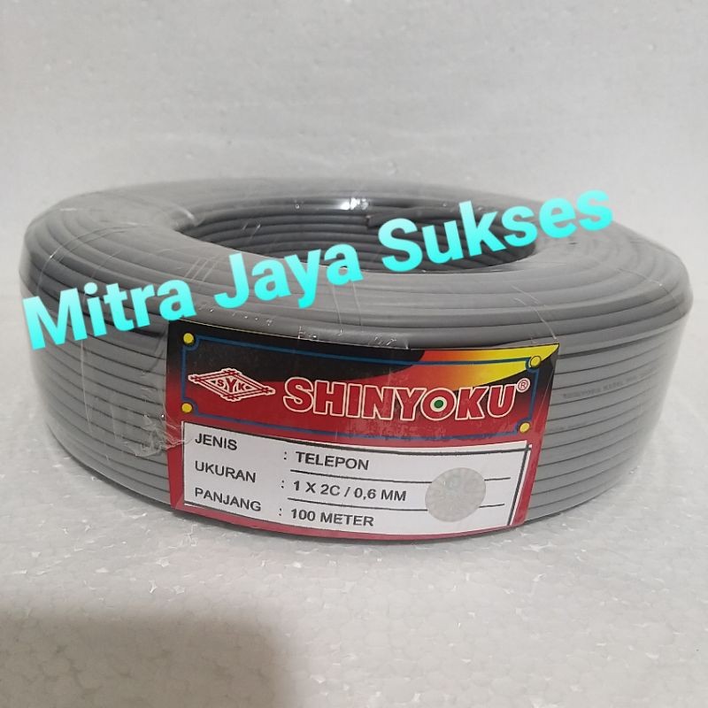 Kabel Telepon SHINYOKU Kabel Tweeter Walet 1 Roll 100 Meter isi 2 Kabel kawat