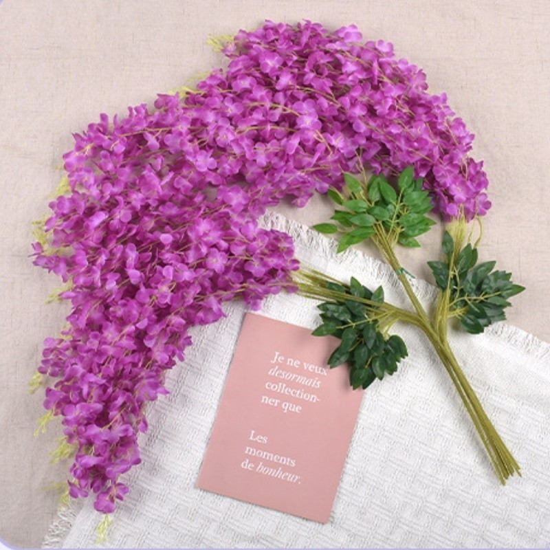 Plastik Bunga Lavender Artificial Wisteria Tanaman Import Grosir Pernikahan Artifisial