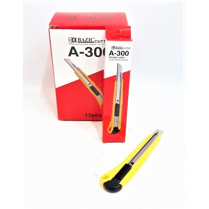 

CUTTER KECIL PISAU CUTTER KATER KECIL A-300 BAZIC PEMOTONG 9 MM