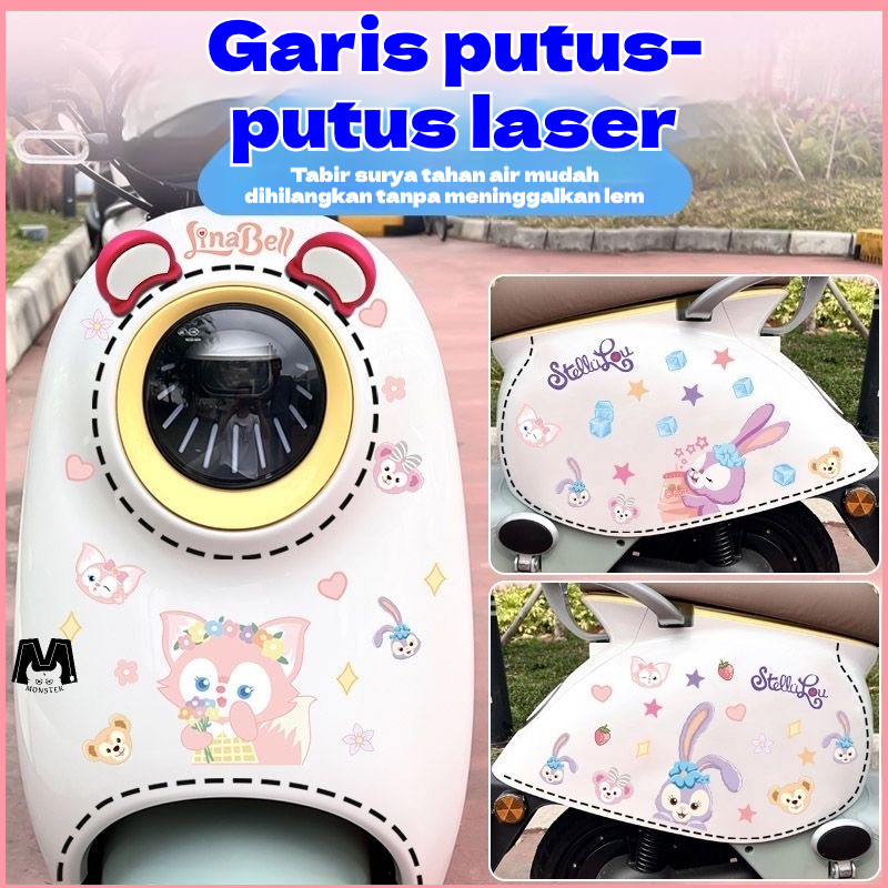

Stiker Skuter Listrik Garis Titik Tahan Air Tahan Matahari Tanpa Residu Dekorasi Sepeda Listrik Kartun Lucu Penutup Goresan Penuh