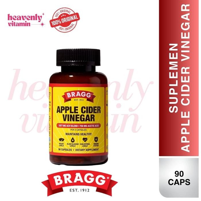 

Bragg Apple Cider Vinegar Capsules with Vitamin D and Zinc - 90 Capsules, Non-GMO, Gluten Free - original
