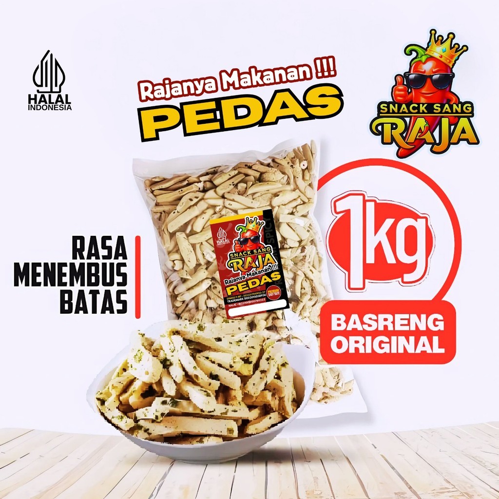 

Snack Sang RAJA - Basreng 1kg Original Daun Jeruk Baso Goreng Stik
