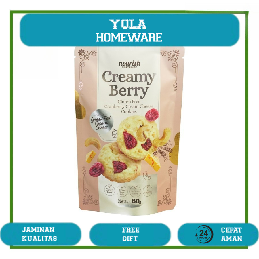 

Creamy Berry - Gluten Free Cranberry Cream Cheese Cookies 80gr