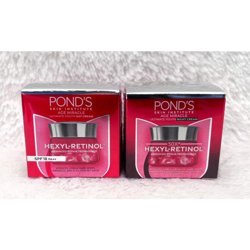 Ponds Age Miracle Day Cream 9g & Night 9g / Krim Ponds Age Miracle Siang dan Malam = Murah
