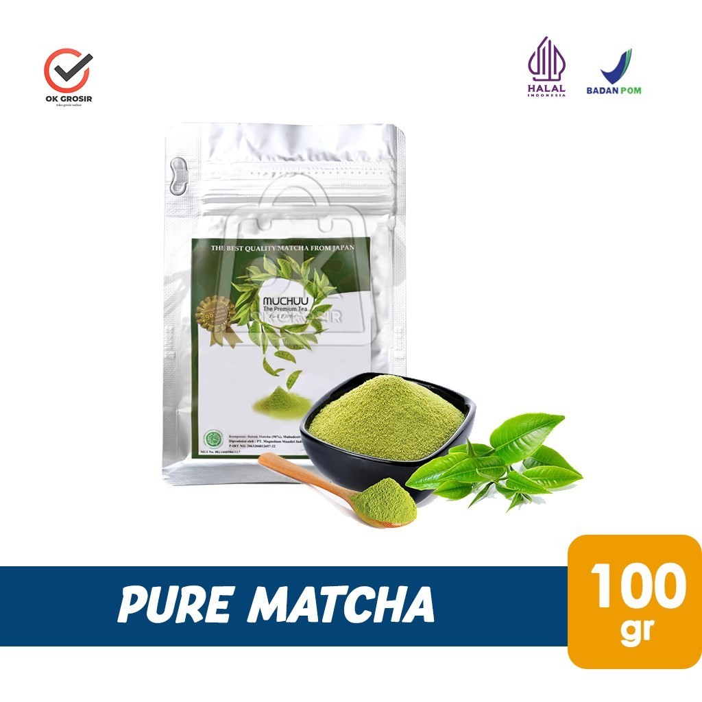 

Bubuk Matcha Powder PURE Japanese Matcha MUCHUU Premium (Kemasan Asli 100g)