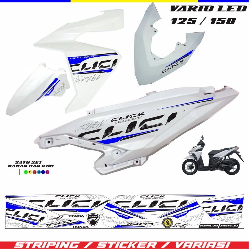 VARIASI VARIASI LIS MOTOR VARIO LED 125 FI / STIKER VARIO 150 VARIASI / STIKER LIS MOTOR