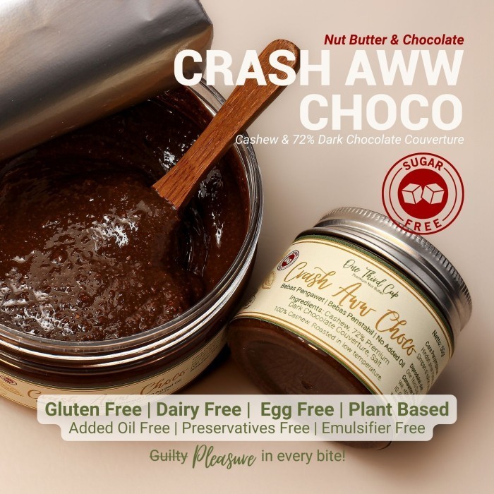 

Premium Cashew Choco Butter - Crash Aww Choco-BEBAS GULA 100% Mente-Selai Kacang Sehat Keto Friendly