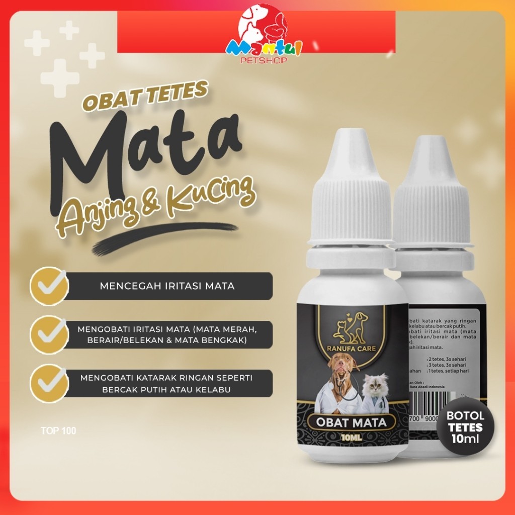 RANUFA 0bat Tetes Mata Kucing Dan Anjing 10ml