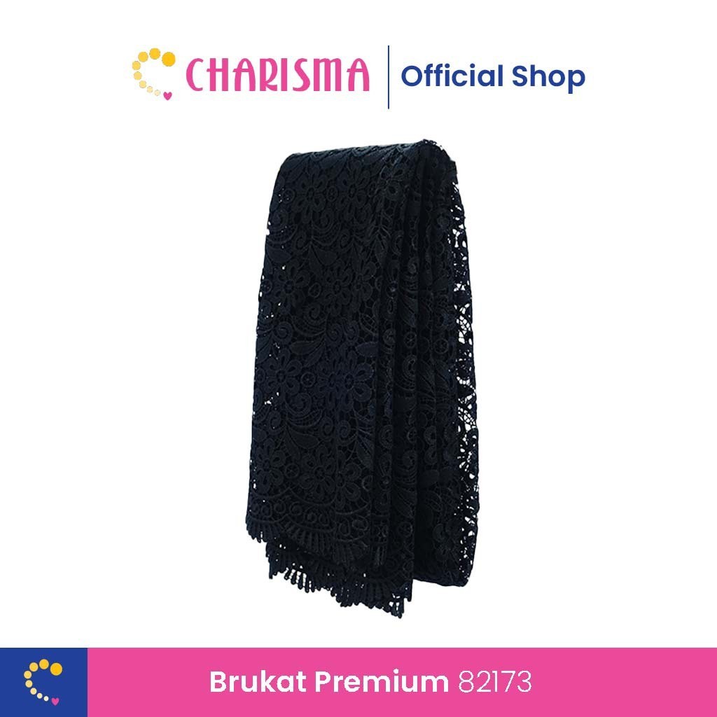 Charisma Bahan Kain Brukat Bunga Premium - Kain Brukat Hitam -  82173