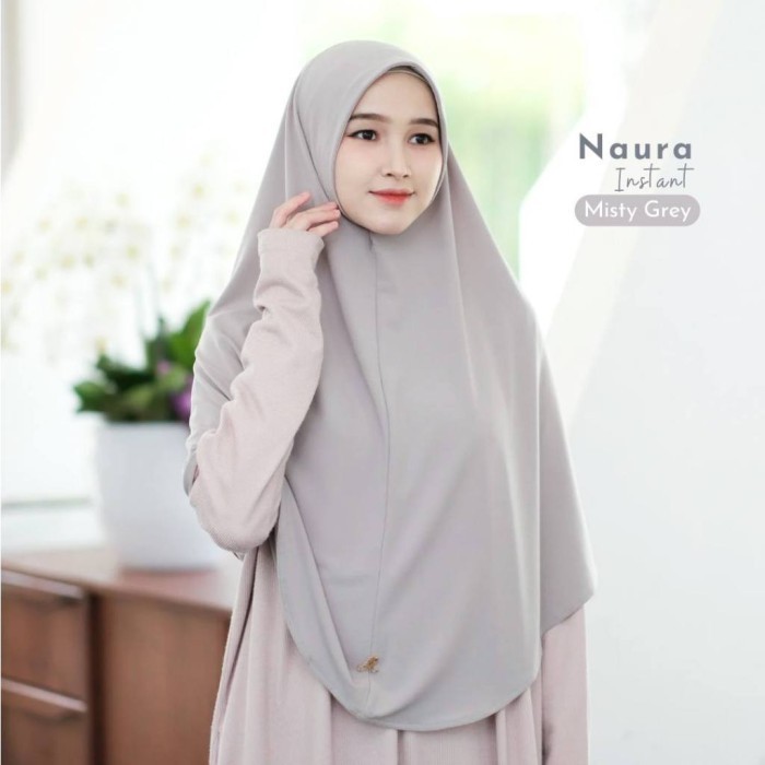 Naura Instant - Hijab Instant Jersey - Albata Hijab - Naura MistyGrey