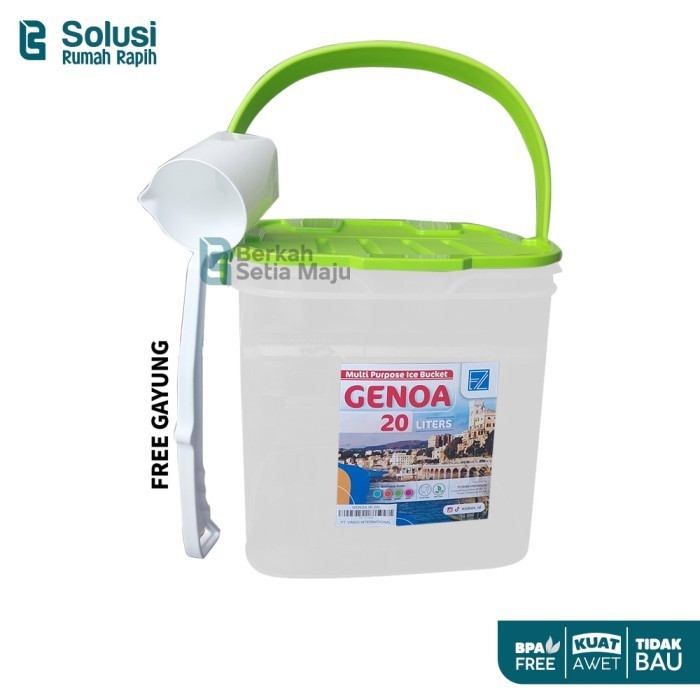 BSM Genoa wadah es buah 30 liter Plastik gayung Murah  BPA FREE - 20 Liter