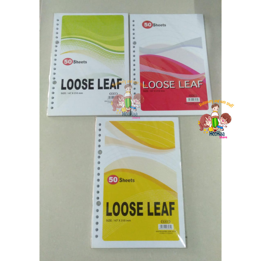 

Loose Leaf Kertas Isi File Binder Kiky refill binder Garis A5 B5