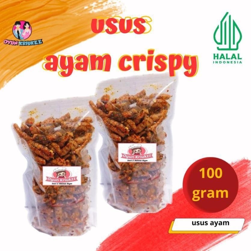 

Kripik USUS AYAM CRISPY PEDAS JERUK 50 GR Keripik krispy usus ayam