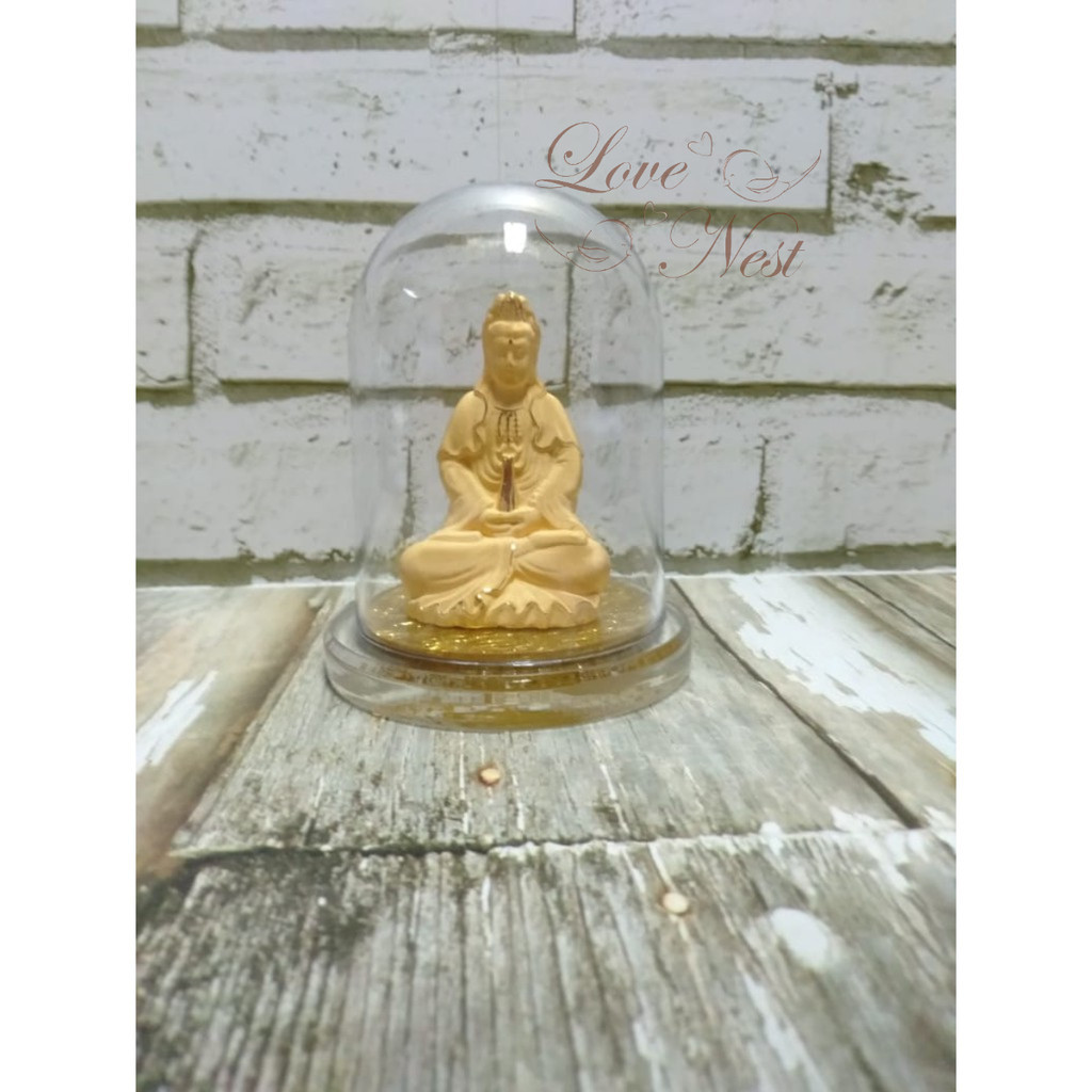 pajangan gold emas mobil kuan yin dewi guan yin