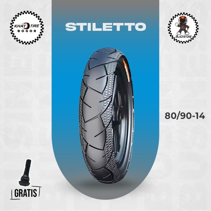 Ban Motor Matic - BLACKSTONE STILETTO 80/90-14 Tubeless