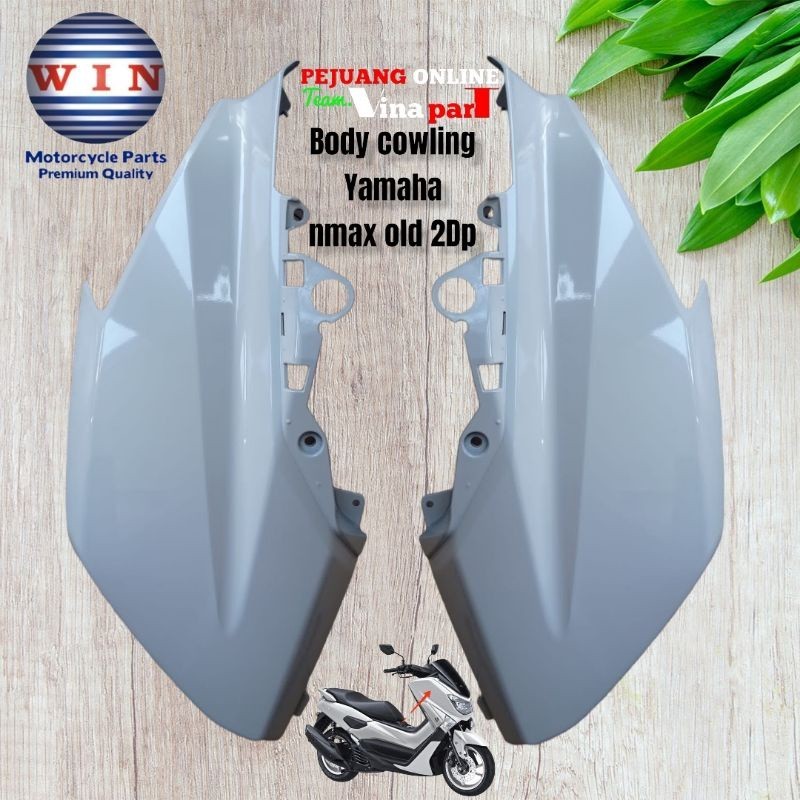 body Cowling sayap tebeng samping depan nmax old 2dp putih kanan kiri set