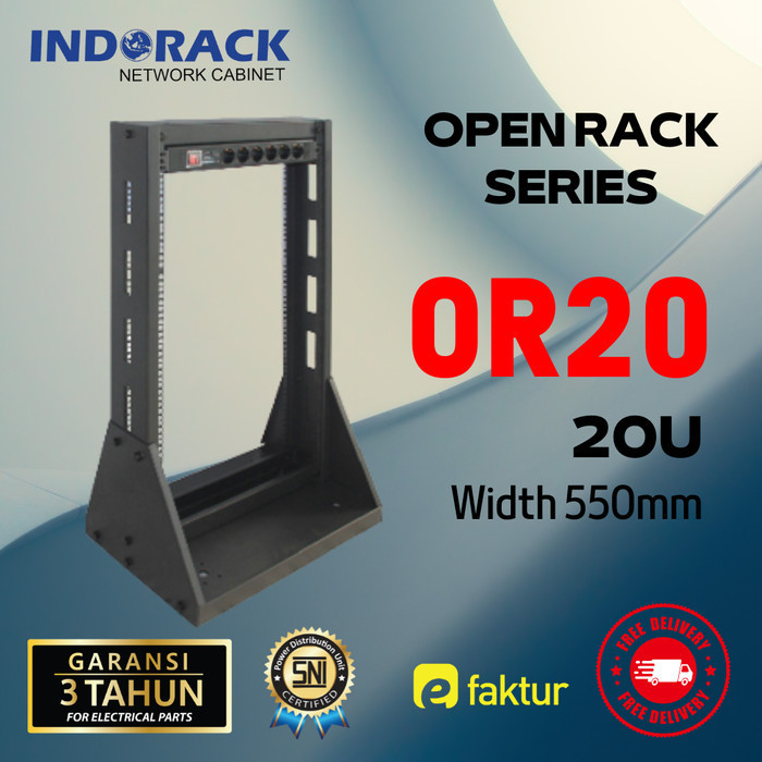 Indorack Open Rack 20U Rack Server 19" OR20 Rak Server 19inch