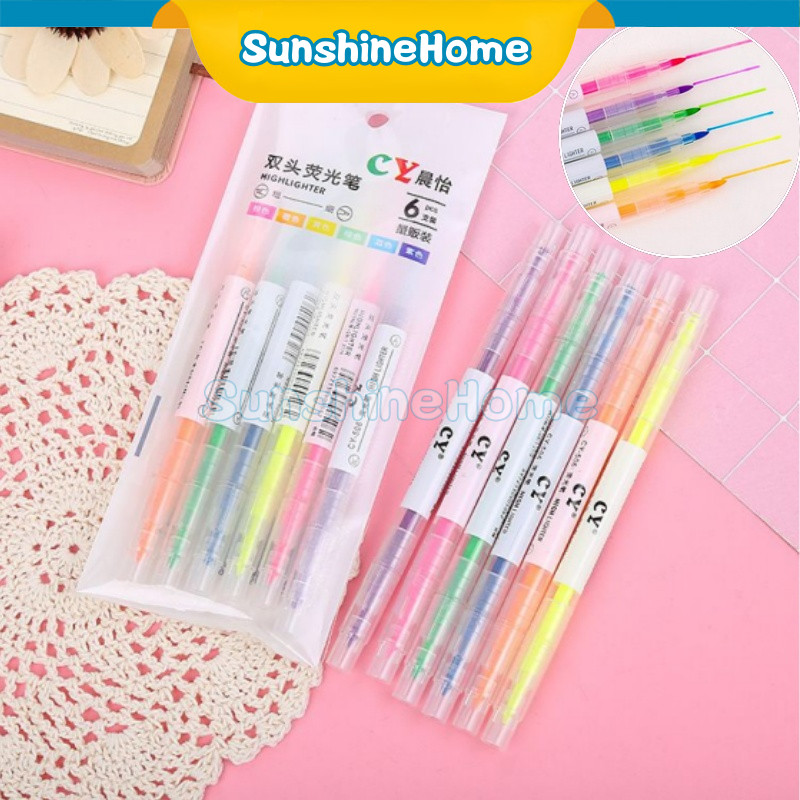 

Stabilo / 1 Set Stabilo Highlighter Warna / 1Set Stabilo Isi 6Pcs Dengan Warna Berbeda / Pena Stabilo