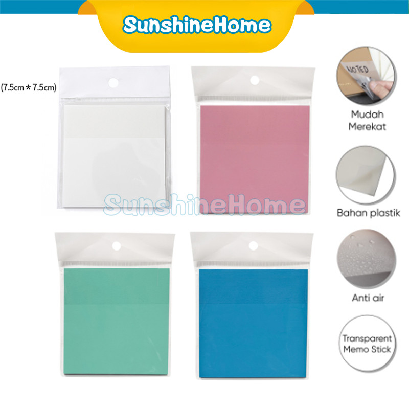 

Stickie Note Transparant Anti Air / Sticky Note / Memo Stick / Transparent Sticky Notes Untuk Sekolah Kantor