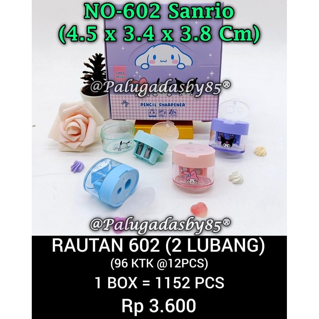 

(1 Biji) Rautan Sanrio NO-602 2 Lubang 4.5 x 3.4 x 3.8 Cm BISA PILIH MOTIF / Rautan GXIMP NO-602