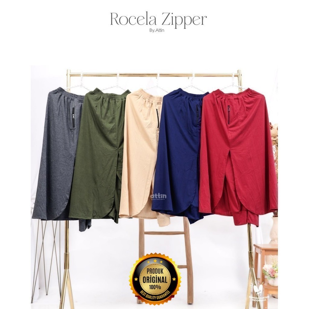 Thanaya Collection - Rok Celana Olahraga Resleting Premium Terbaru Rocela Zipper by Attin