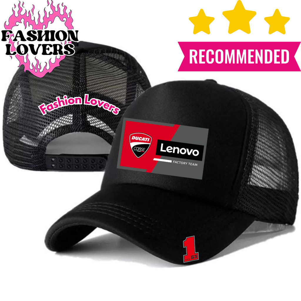 Fashion Loverz Topi Trucker WORLD CHAMPION PECCO DUCATI - Topi Distro DUCATI LENOVO FACTORY TEAM Log