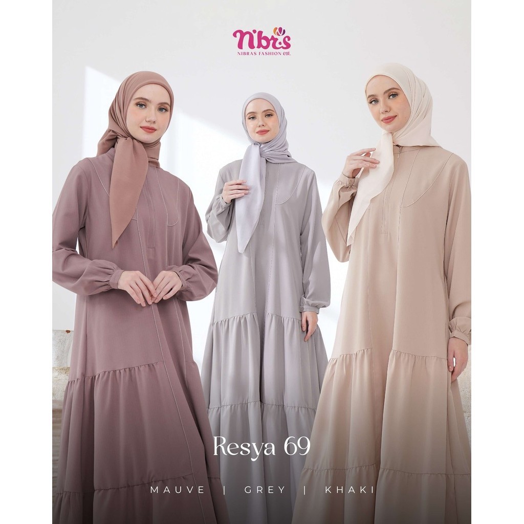 Yen - Resya 69 Gamis Wanita Terbaru Bahan Rose Crepe by Nibras