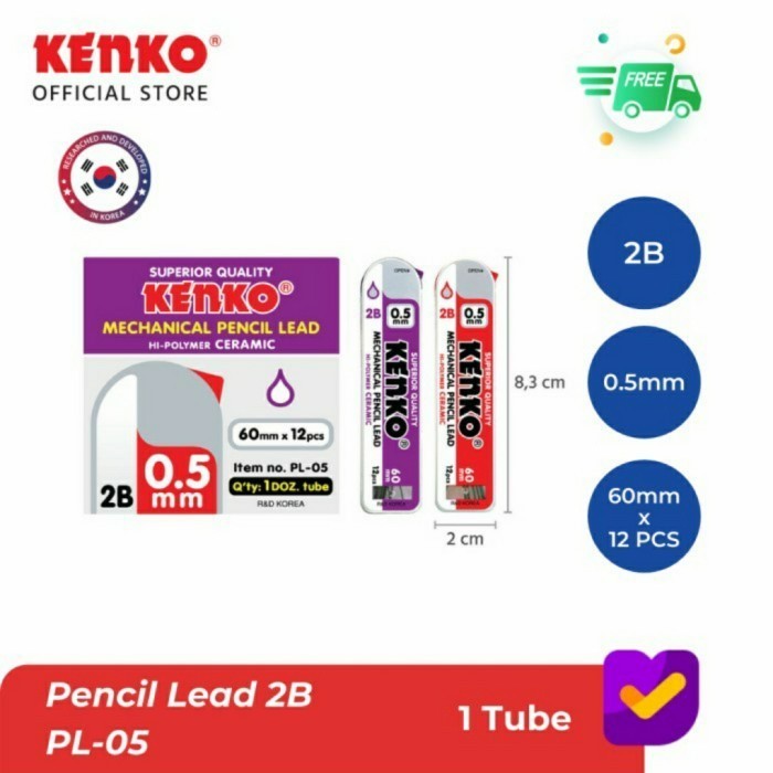 

Isi Pensil Mekanik KENKO Lead PL 0.5 2B