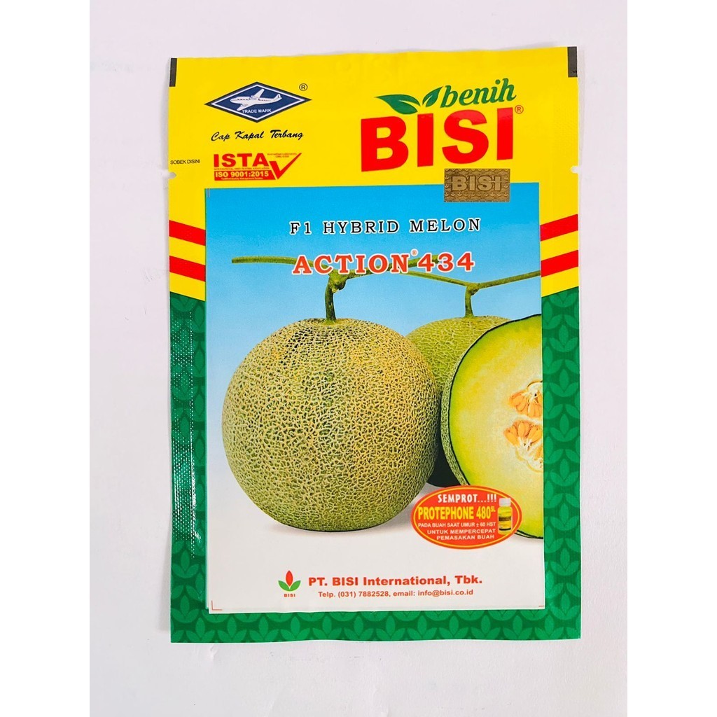 Benih melon hibrida ACTION 434 kemasan -+550 dari CAP KAPAL TERBANG