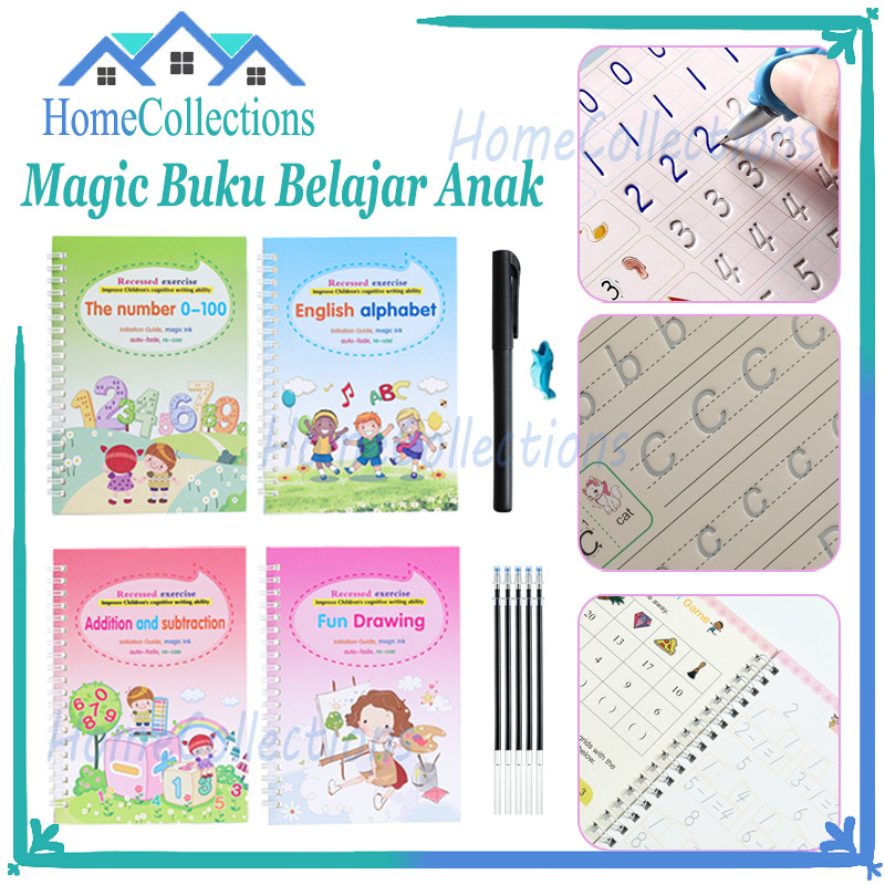 

Magic Buku Belajar Anak/Practice Writing Book/Copy Book Magic Book 3D Anak