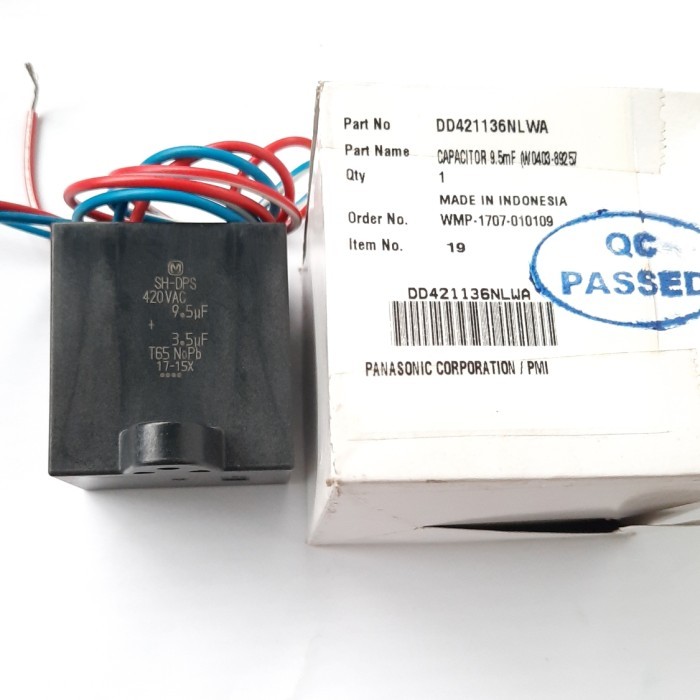 RK27 KAPASITOR MESIN CUCI 2 TABUNG PANASONIC ORIGINAL