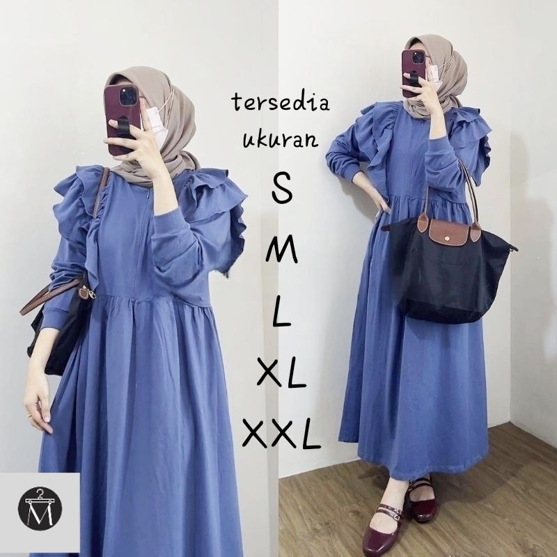 MELDI GAMIS MIDI DRESS REMAJA KEKINIAN/BAJU GAMIS WANITA TERBARU BAJU KONDANGAN ELEGANT MURAH/BAJU C