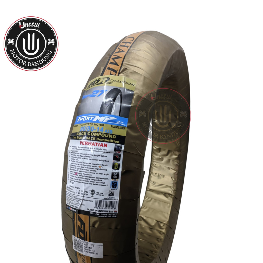 Ban Luar FDR MP27 90/80-14 Tubles Softcompound , Mp 27 90/80/14